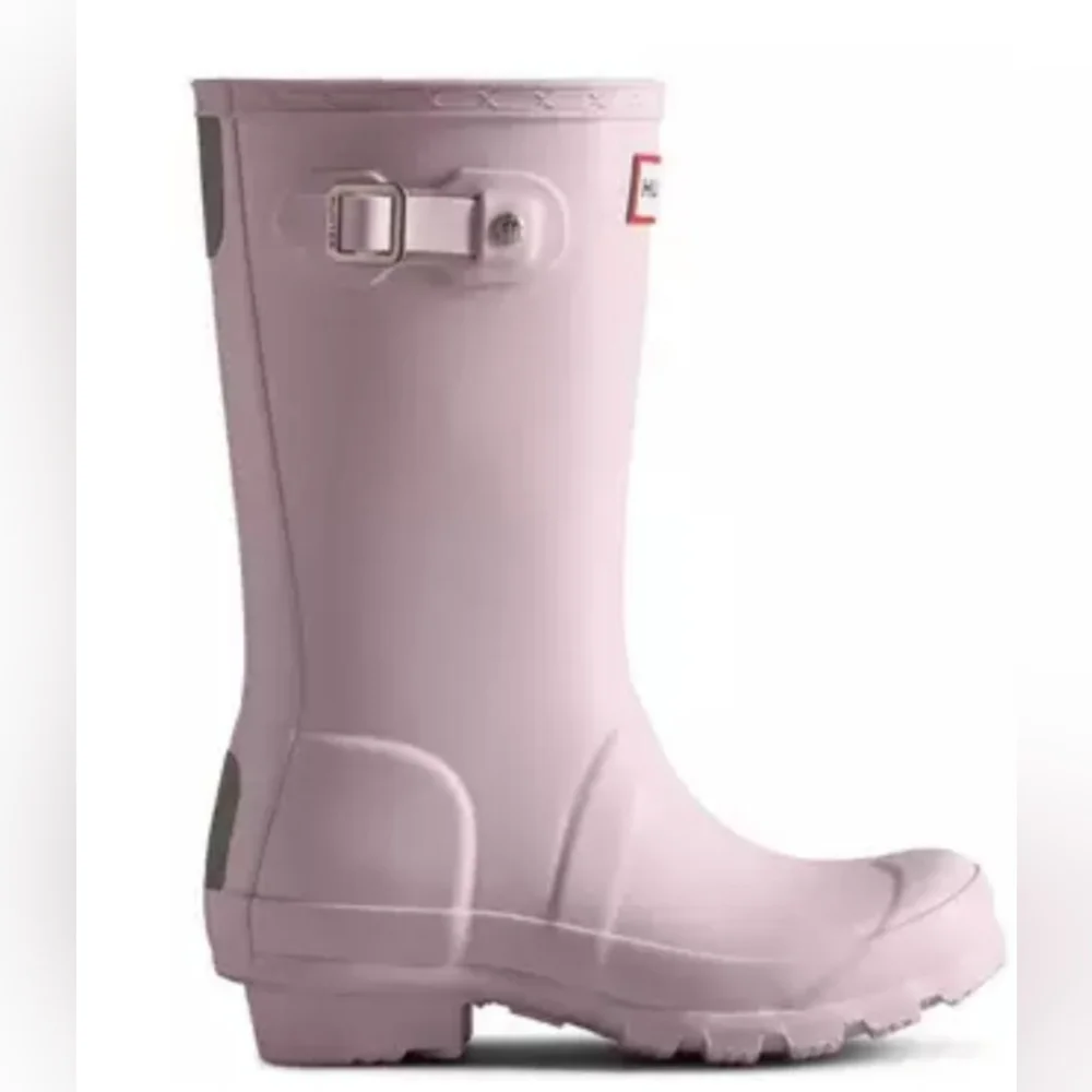 Hunter Girls Pastel Tempered Mauve Waterproof Rain Boots Size 5 NWT
